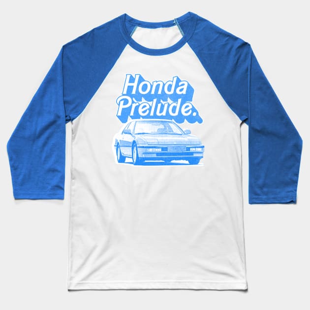 Honda Prelude (Blue) /// Original Retro Design Baseball T-Shirt by DankFutura